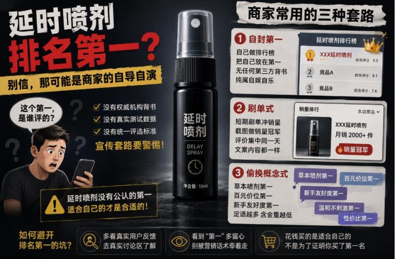 延时喷剂排名第一？别信，很多都是商家自导自演