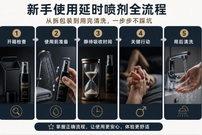 新手第一次用延时喷剂操作全流程，从开箱到清洗，照着做基本不会踩坑